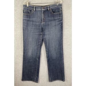 Talbots Petites 10P Boot Cut Jeans Blue Denim 34 x 28 Mid Rise